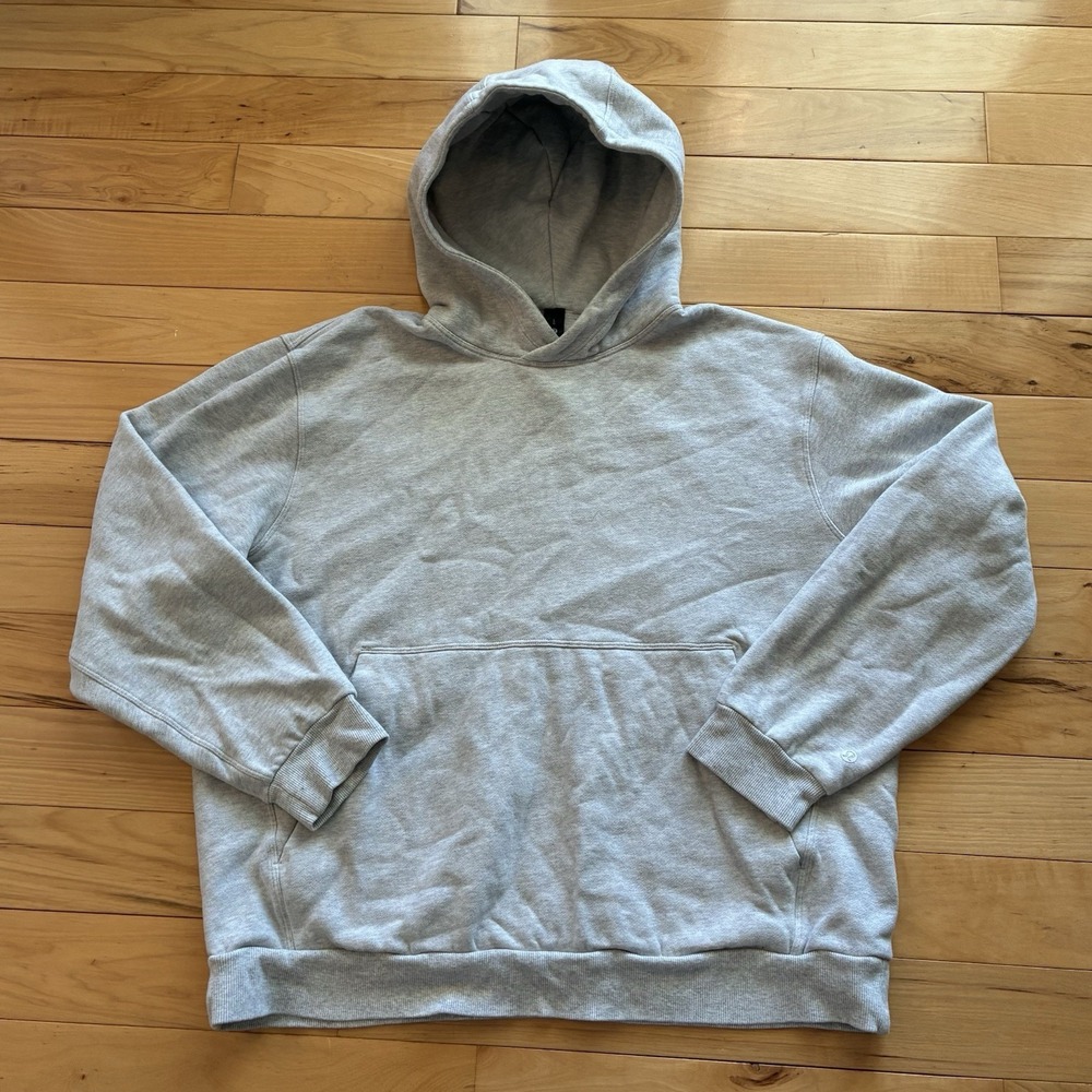 Lululemon Sweatshirt Mens Steady State Hoodie Sz Large Heather Light Gray